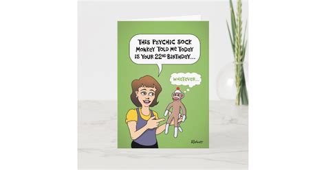Funny 22nd Birthday Card Zazzle