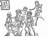 Coloring Printable Titans Teen Pages Kids Print sketch template