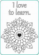 Colouring Mindfulness Affirmations Cards Kids sketch template