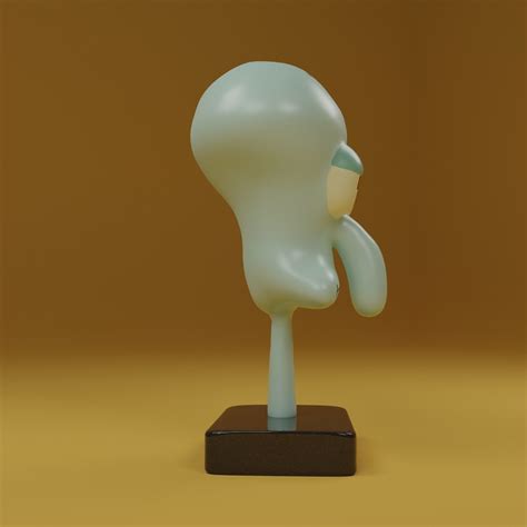 squidward sculpture 3d model cgtrader