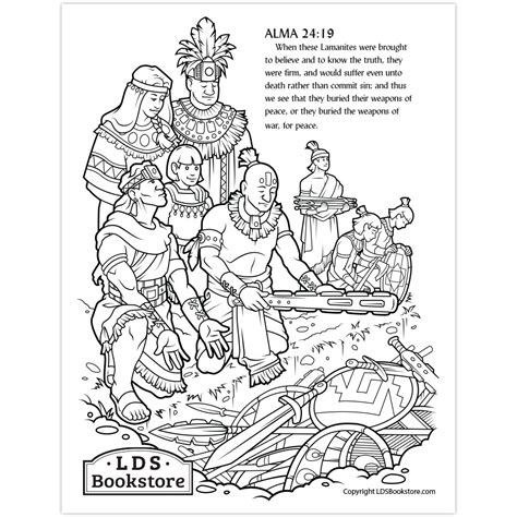 lds clipart book  mormon stories coloring