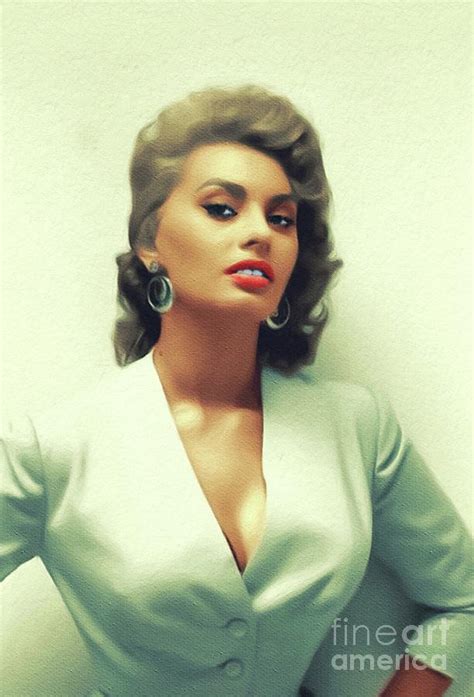 Sophia Loren Vintage Movie Star Painting By Esoterica Art Agency