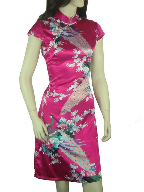 buy stylish hot pink women s satin rayon dress print