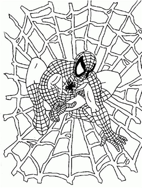 spiderman kleurplaten