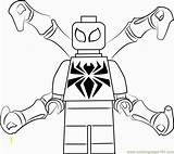 Lego Coloring Spiderman Spider Pages Iron Robot Man Color Printable Captain America Divyajanani Coloringpages101 Print sketch template