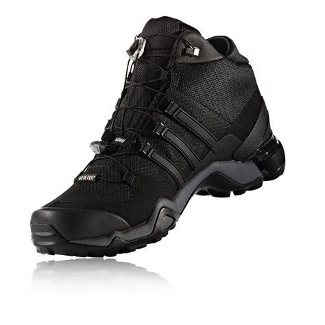 adidas terrex fast  mid mens black gore tex waterproof walking boots shoes