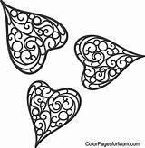 Hearts Coloring Pages Adult Colorpagesformom Coloringpages sketch template