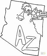 Arizona Coloring Pages Map State Canyon Grand Osu Color Printable Getcolorings Flag Ohio Categories America North sketch template