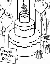 Coloring Pages Birthday Cake Happy Personalized Sweet 16th Ice Cream Printable Getcolorings Template Sheets sketch template