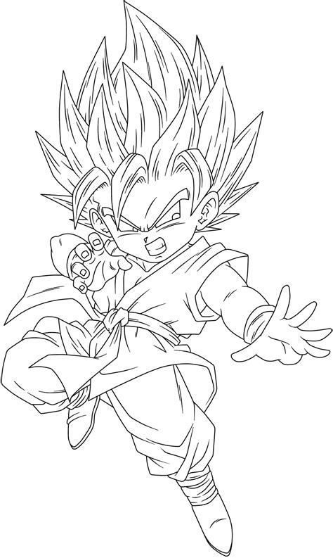 lineart  goku gt ssj  genesislinearts  deviantart dragon