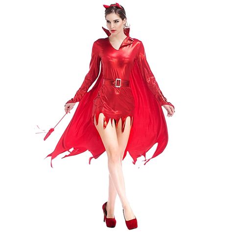Adult Ladies Red Pvc Devil Fantasias Costume Plus Size Xl Horror Themed