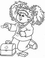 Kids Cabbage Patch Annabelle Drawing Colouring sketch template