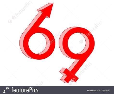 Letters And Numbers Number 69 Stock Illustration
