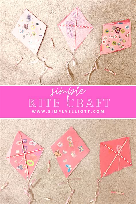 simple paper straw kite craft simply elliott