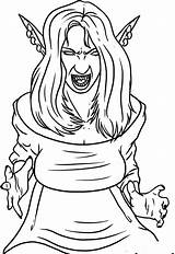 Vampire Coloring Pages Girl Female Printable Girls Color Cartoon Getcolorings Pag Beautiful sketch template