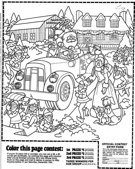 paper dolls hills christmas coloring contest