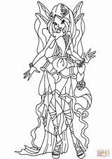 Winx Club Coloring Flora Pages Harmonix Bloomix Printable Drawing Fairy Color Sheets Gigantic Getdrawings Getcolorings Supercoloring Cute sketch template