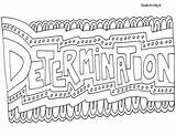 Coloring Pages Doodle Alley Determination Word Quotes Color Colouring Words Sheets Printable Quote Kids Adult Encouragement Testing Activities Mindset Growth sketch template