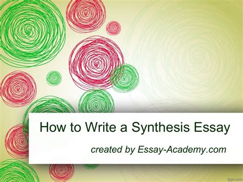 write  synthesis paper