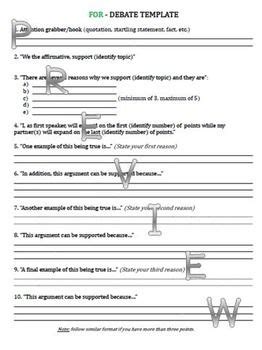 classroom debate outline organize  friendly class debate   topic