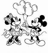 Minnie Mouse Coloring Pages Mickey Library Color Clipart Print sketch template