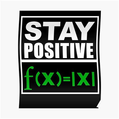 stay positive math posters redbubble