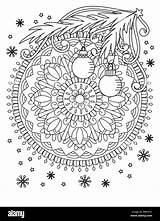 Colorare Natalizi Natale Disegni Decore Snowflake Noel Bambini Alamy Flocon Ete Donnad Adultes Vacances sketch template