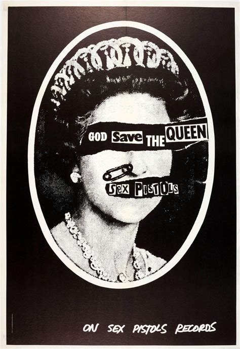 jamie reid original iconic punk rock music poster for the sex pistols