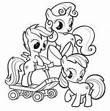 Pony Crusaders Coloring Cutie Mark Little Pages Colouring Kids sketch template