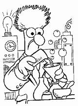 Coloring Pages Cartoon Muppet Science Colouring Muppets Chaos sketch template