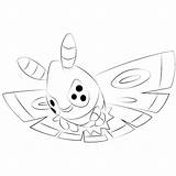 Coloring Dustox Xcolorings Victini sketch template