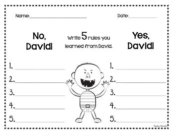 david activities  cheeky cherubs teachers pay teachers