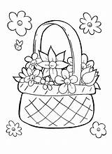 Coloring Basket Pages Flowers Perfect Flower Dude Kids Print Color Utilising Button Sketch Library Clipart Template Otherwise Grab Feel Please sketch template