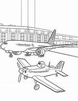Airport Coloring Plane Meet Little Big sketch template