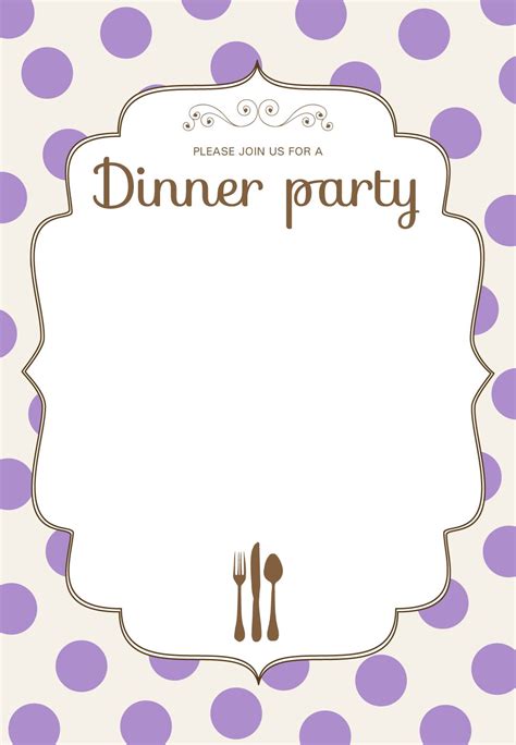 Dinner Party Template Dinner Party