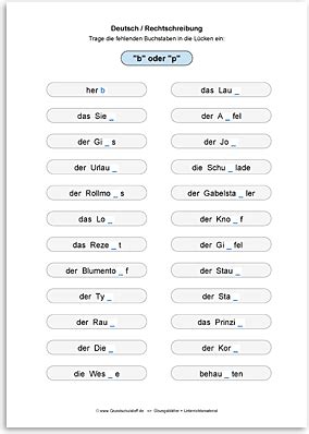 arbeitsblatt deutsch rechtschreibung schreibweise