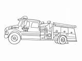 Coloring Fire Truck Print Pages Kids sketch template