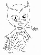 Pj Coloring Mask Pages Owlette Getcolorings Pag Printable Print sketch template