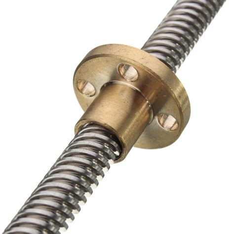 mm lead screw threaded rod  nut   printer  axis linear rail bar shaft ebay