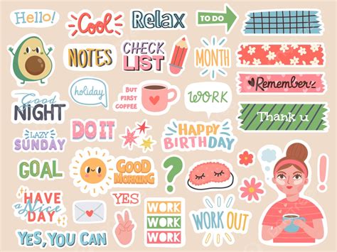 planner stickers diary vector hd images planner stickers diary sticker
