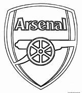 Arsenal Coloring Pages Logo Soccer Printable Kids sketch template