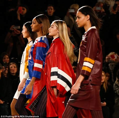Tommy Hilfiger S Team Put Gigi Hadid In Poncho Because She Was Tall And