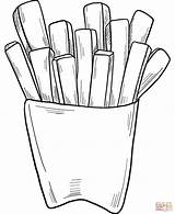 Coloring Fries French Pages Drawing Printable sketch template