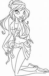 Coloring Swimsuit Bloom Icantunloveyou Bikini Pages Deviantart Template Winx sketch template