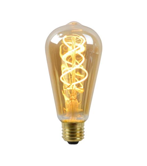 lucide led bulb filament lamp   cm dimb  xw amber