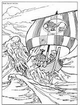 Norse Gods Colouring Goddesses Dover Vikings Publications Leif Valhala Erikson Coloriages Designlooter Scout Mythological Doverpublications sketch template