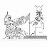 Deity Egypt Coloriage Designlooter Deities Egypte sketch template