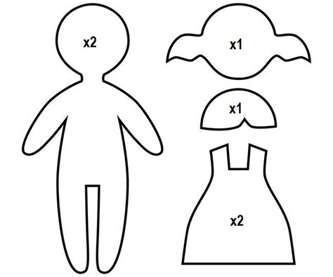 doll outline clipart