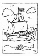 Bateau Coloriage Colorier Bateaux Barche Coloriages Pirati Piratas Navire Pirata Disegno Velieri Colorare Voiliers Meios Hugolescargot Blanco Océan Coque Nome sketch template