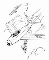 Coloring Pages Airplane Jet Kids Aircraft Planes Printable Sabre Drawing Drawings Print Fighter Sheets Plane Military Color Air Force History sketch template